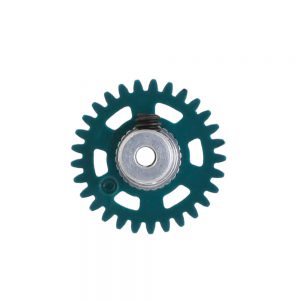 2mm PLASTIC GEAR WITH ALUMINIUM HUB - 29 TEETH Ø 16mm - ANGLEWINDER 15°.