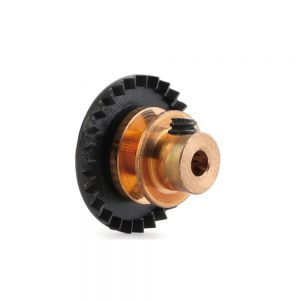 3/32 PLASTIC GEAR WITH BRONZE HUB - 27 TEETH