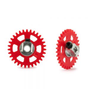 INGRANAGGIO IN PLASTICA 3/32 CON MOZZO IN ALLUMINIO – 31 DENTI Ø 17,5mm – MOZZO BILANCIATO