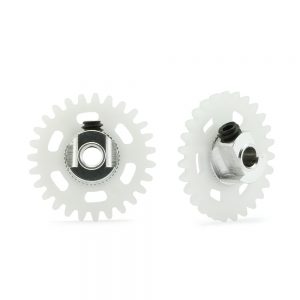 3/32 PLASTIC GEAR WITH ALUMINIUM HUB - 27 TEETH Ø 16mm