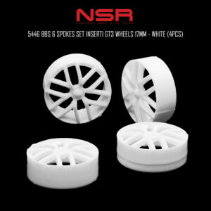BBS 6 spokes set inserti GT3 wheels 17mm – white